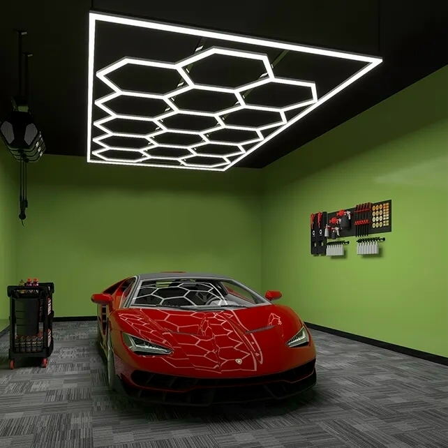 Detailing LED Light Hex Lights LED Garage Light Hexagon Garage
